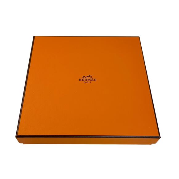 Hermes Empty Small Box Square Gift Present Storage Box 7"x7"x1.25" - Picture 1 of 6